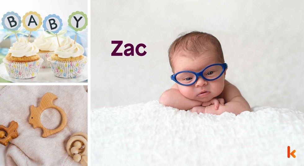 Baby Name Zac- cute baby, baby teether, cup cake.