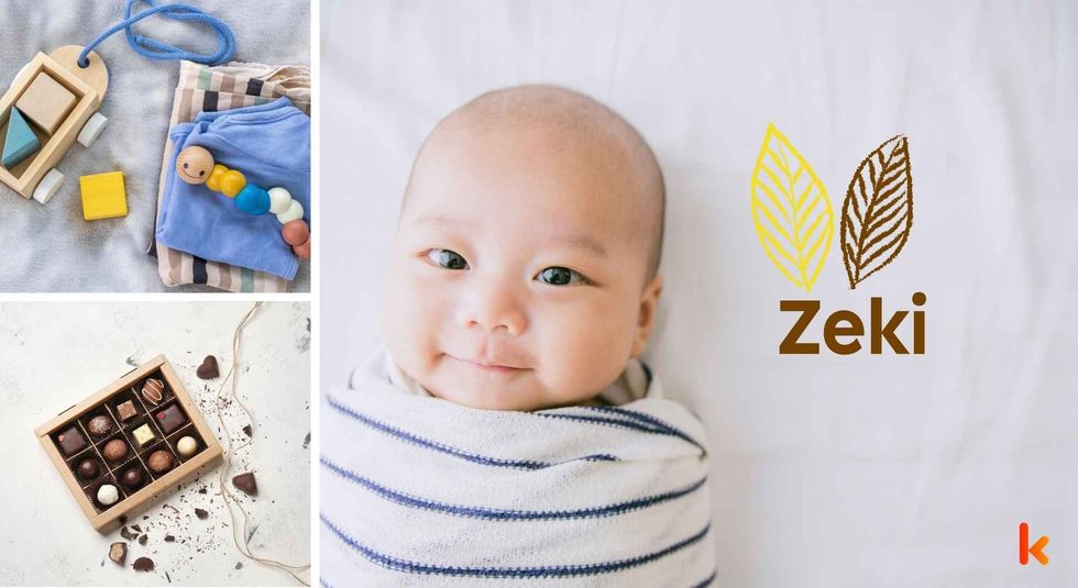 Baby name Zeki - Cute baby, toys & chocolates.