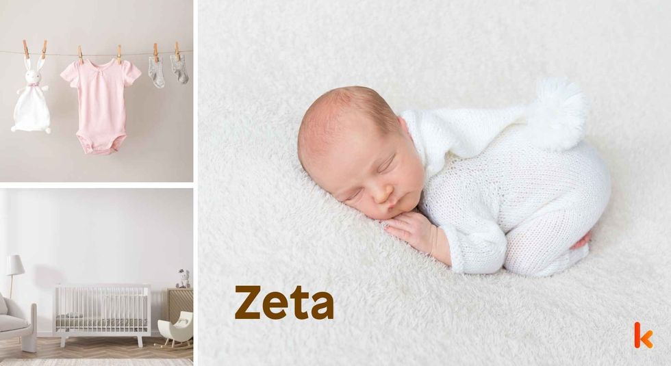 Baby name Zeta - cute baby, clothes, crib, accessories and toys.