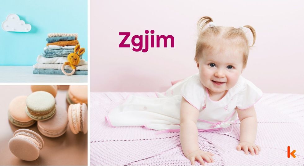 Baby name Zgjim - cute baby, macrons, clothes