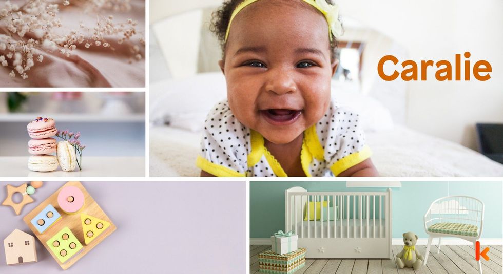 Baby Names Caralie - Cute, baby,toys, macrons & crib.