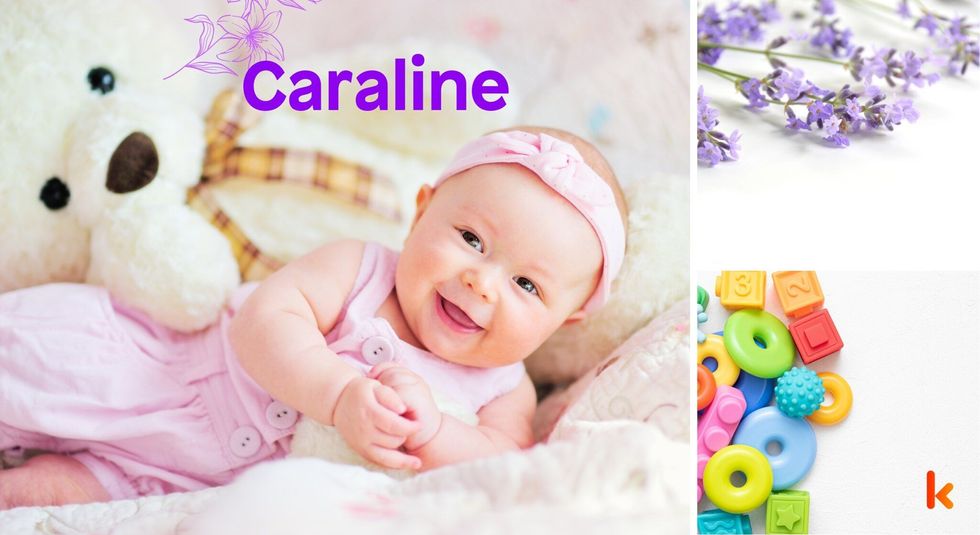 Baby Names Caraline - Cute baby, pink dress& headband.