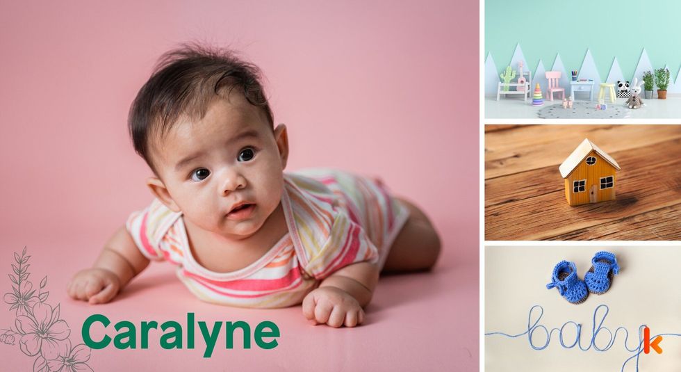 Baby Names Caralyne - Cute baby, knitted booties & toys.