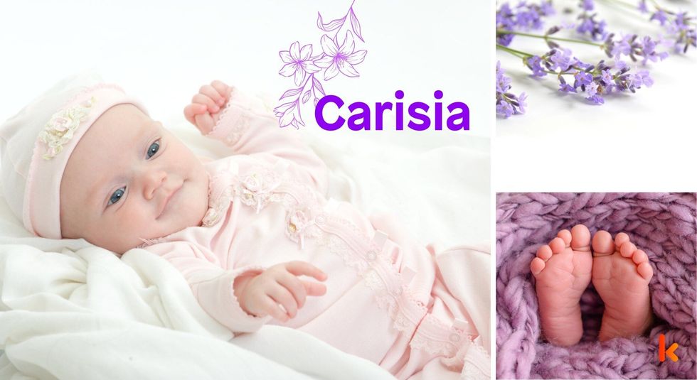 Baby Names Carisia - Cute baby, knitted cap & sweater.