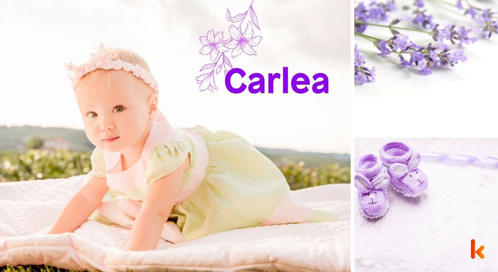 Baby Names Carlea - Cute baby, yellow frock & tiara.