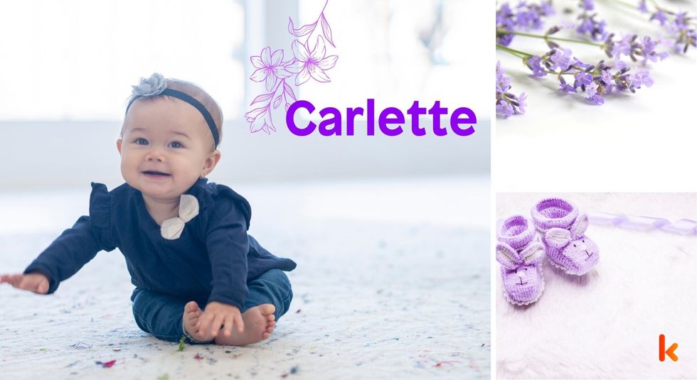 Baby Names Carlette - Cute baby, blue dress, tiara.