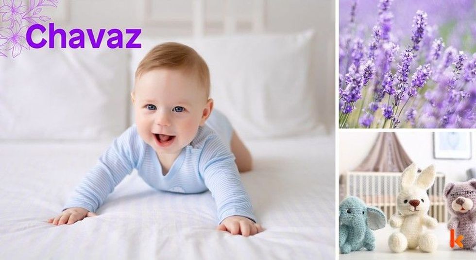 Baby Names Chavaz - Cute baby , Blue romper.