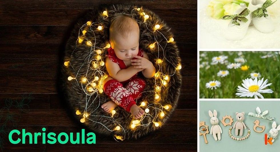 Baby Names Chrisoula - Cute baby , flash lights & basket.