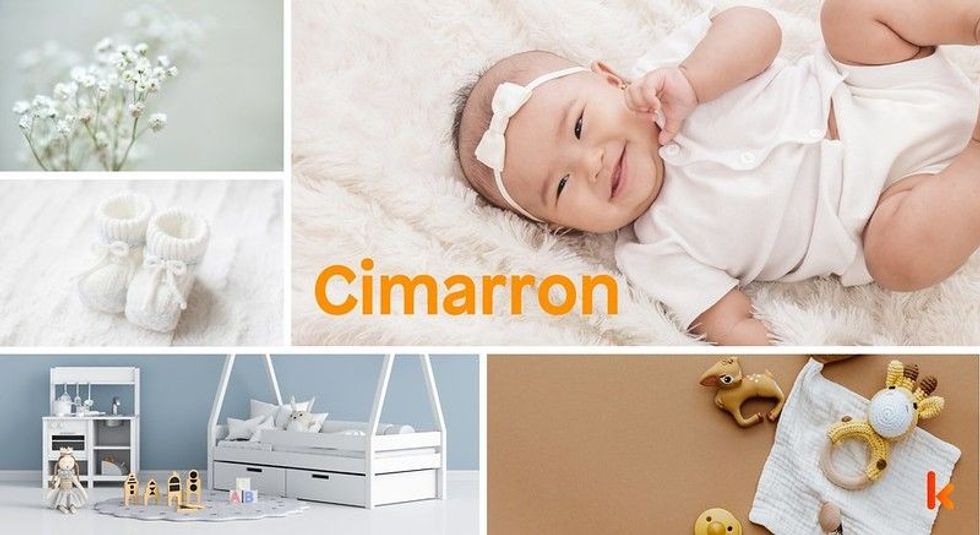 Baby Names Cimarron - Cute baby, white romper & booties.