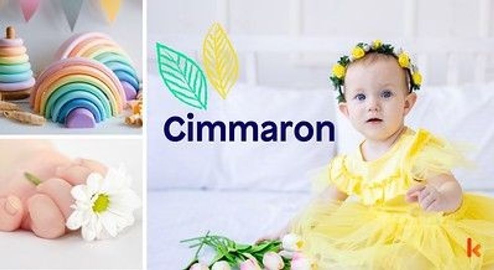 Baby Names Cimmaron - Cute baby, yellow frock & flower tiara.