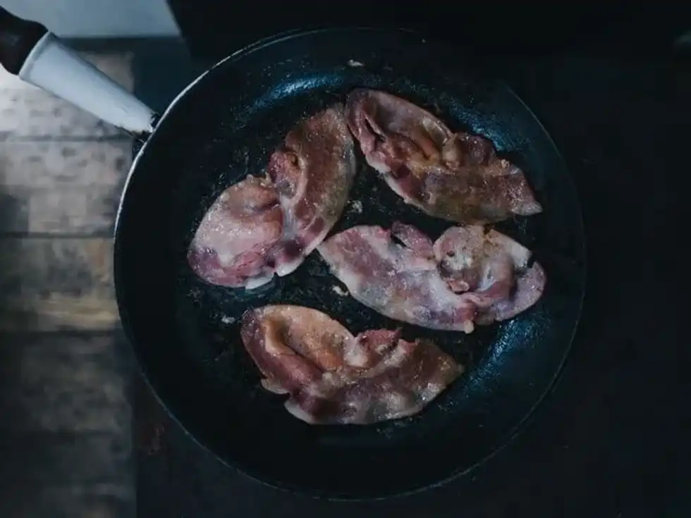 Bacon is made from the back of a pig