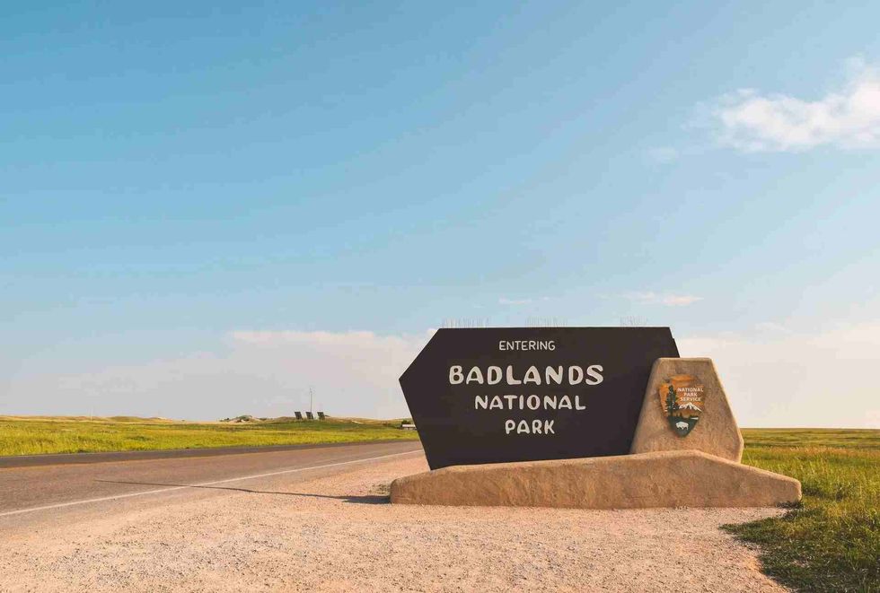 Badlands National Park is in southern South Dakota