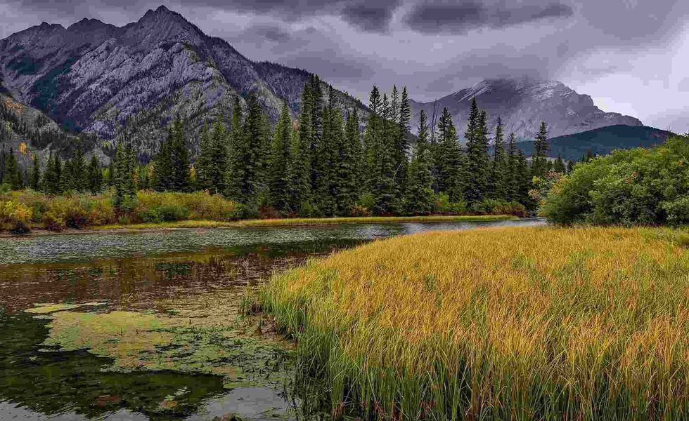 Banff National Park is situated in the Canadian Rockies.