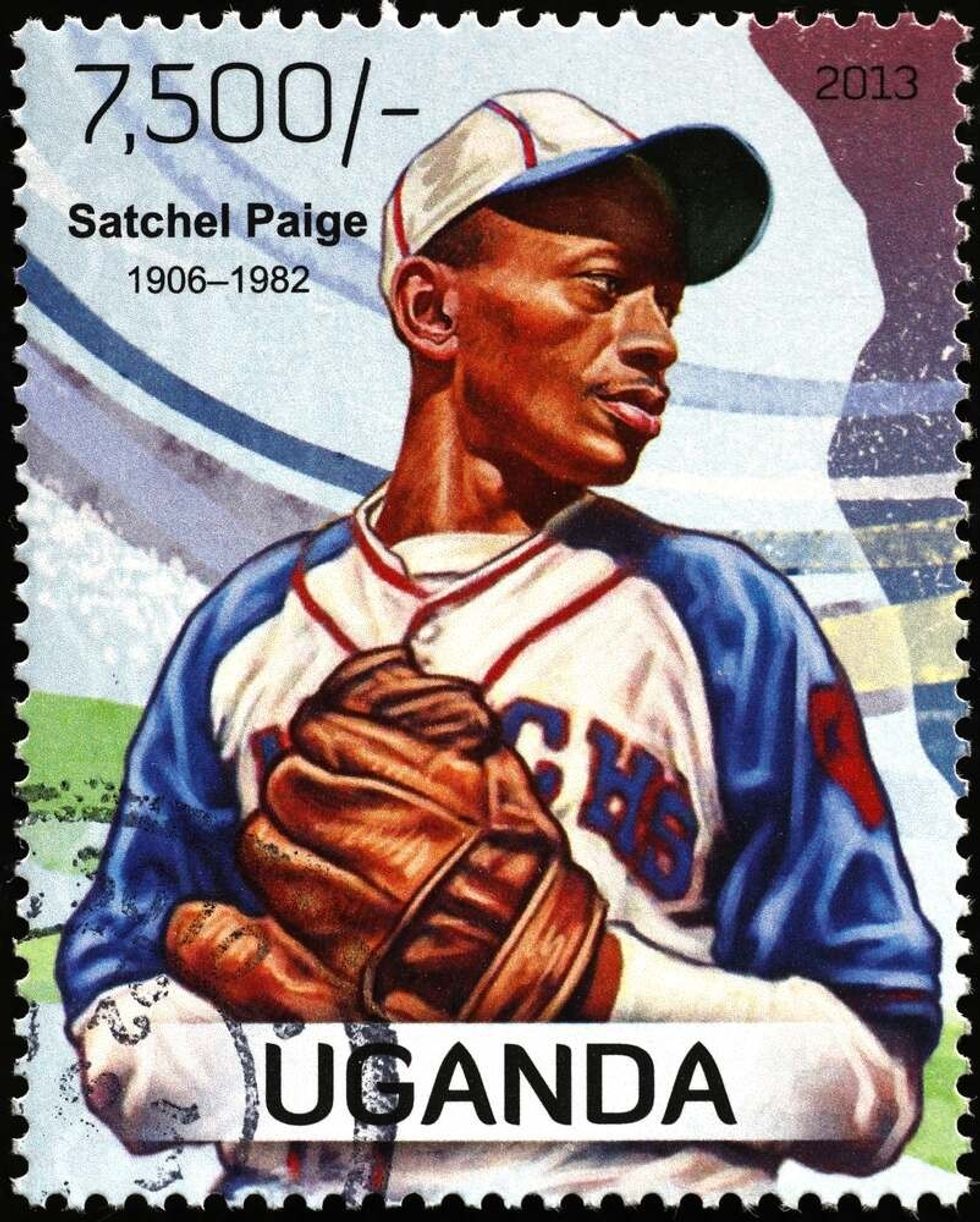 Baseball champion Satchel Paige on postage stamp