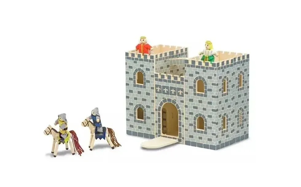 Beautiful foldable wooden castle  easy for battlements play.