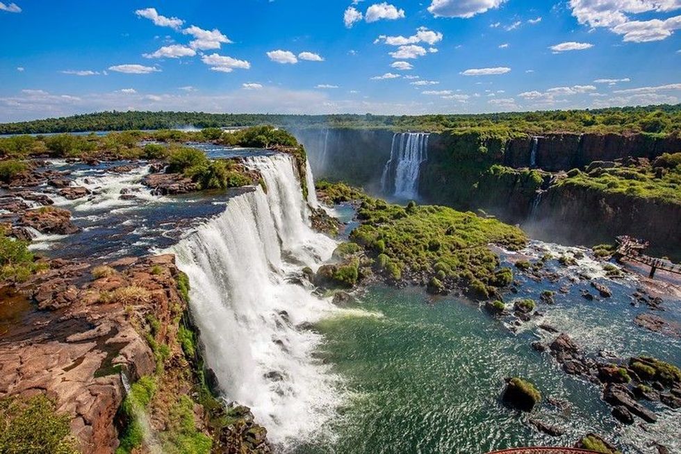 Beautiful view iguazu falls