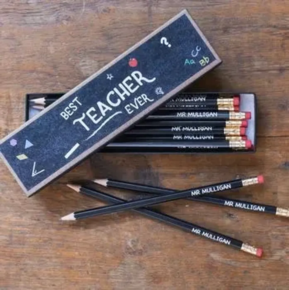 Best Teacher Ever Pencils In Box - The Letteroom