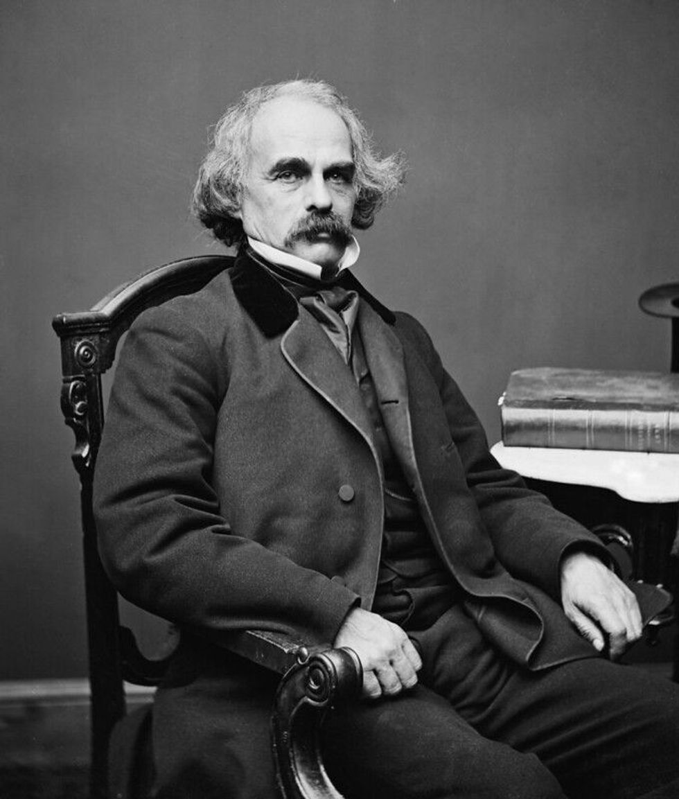 Black and white picture Nathaniel Hawthorne