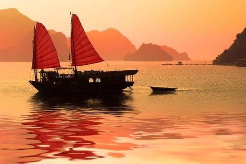 boat in an ocean