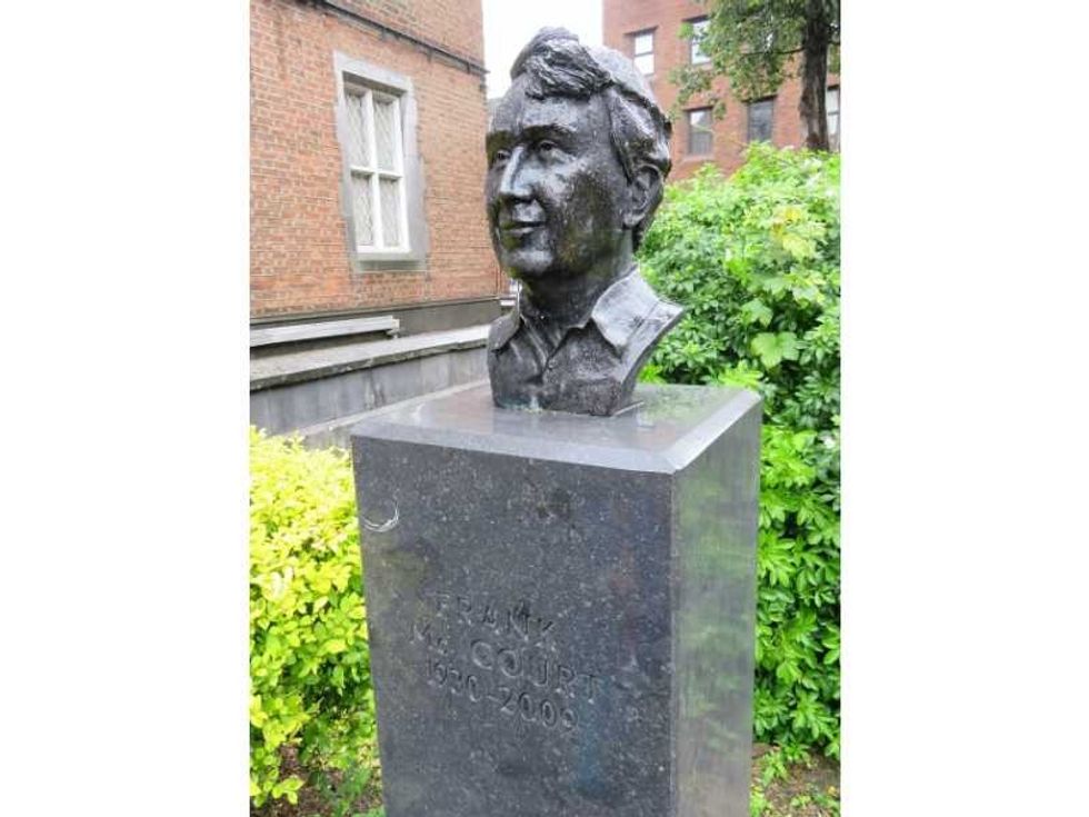 Bronze statue of famous author Frank McCourt