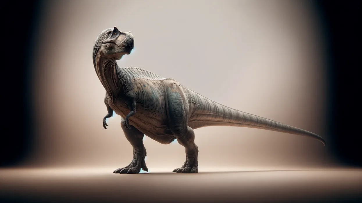 Bruhathkayosaurus depicted against a plain background, showcasing its massive size and distinctive long neck and tail, captured in a style reminiscent of Frans Lanting's photography.