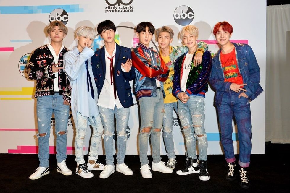 BTS at the 2017 American Music Awards at the Microsoft Theatre