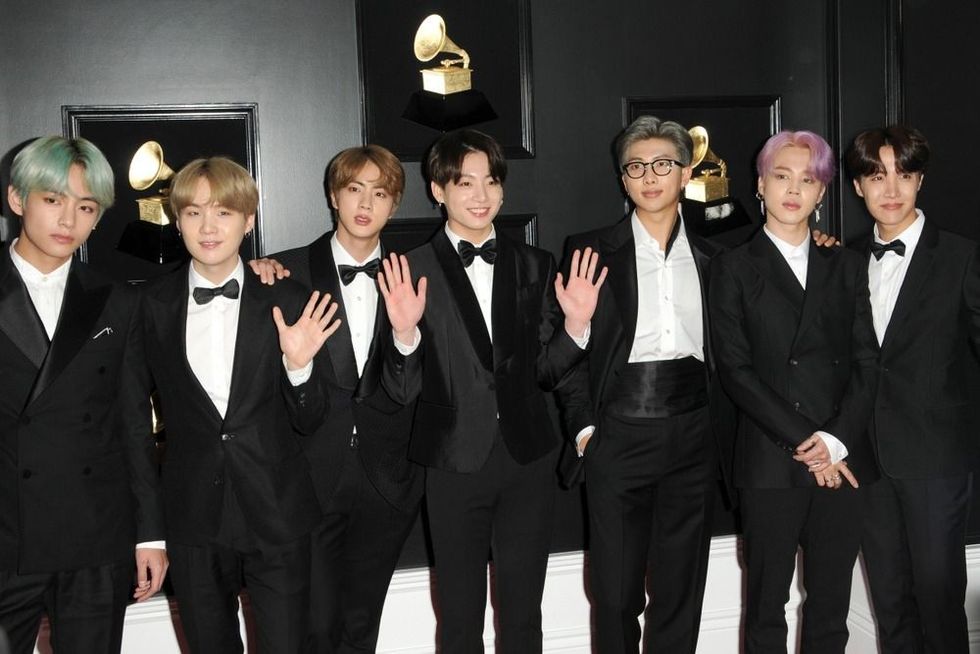 BTS at the 61st Grammy Awards at the Staples Center.