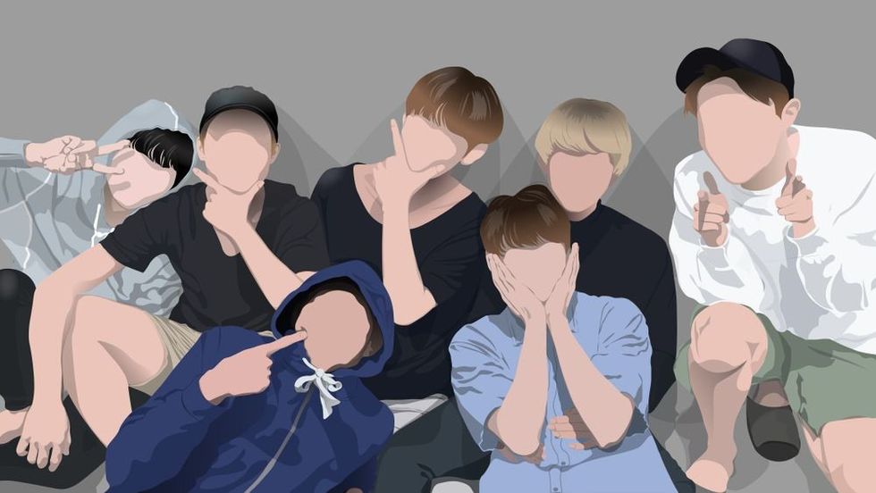 BTS family portrate art image.