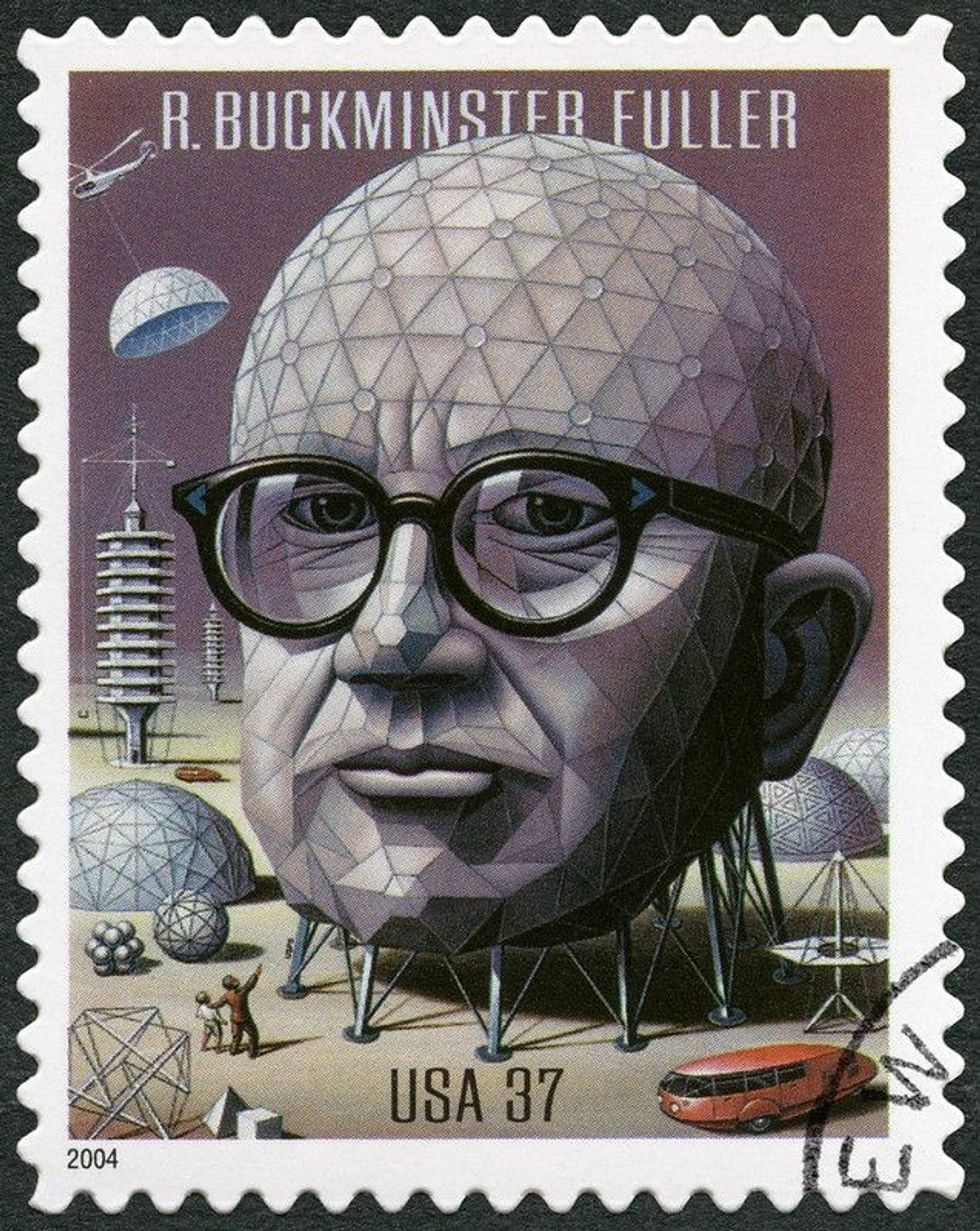 Buckminster Fuller stamp post for USA
