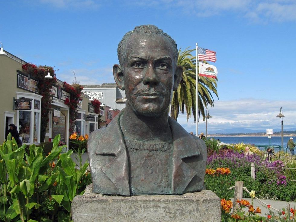 Bust of American author John Steinbeck