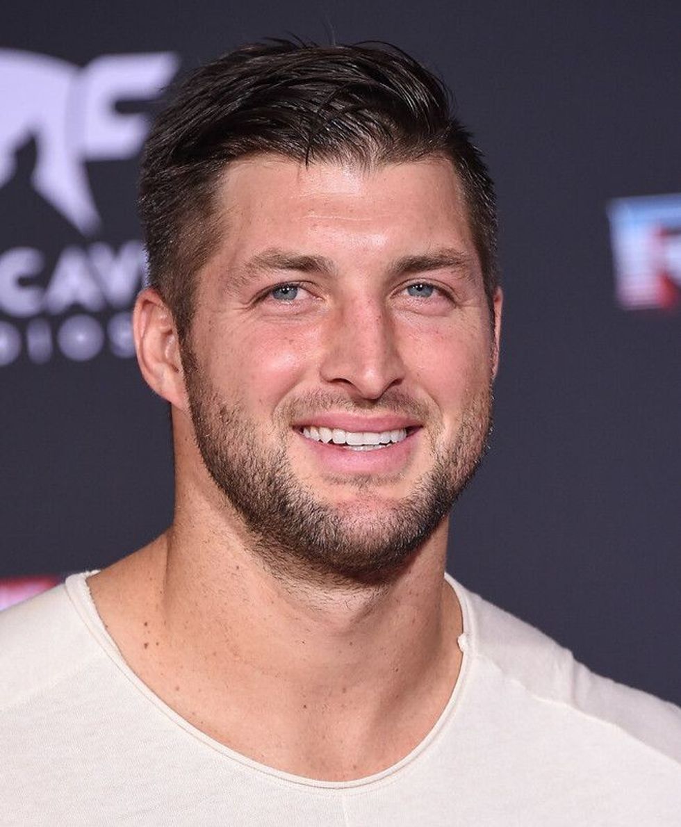 candid picture of Tim Tebow