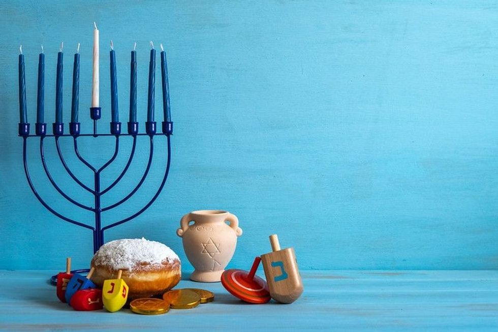 Candles and Hanukkah celebration concept