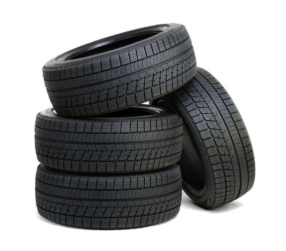 Car tires isolated on white