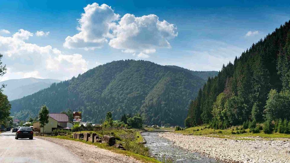 Carpathian Mountains have a crescent shape