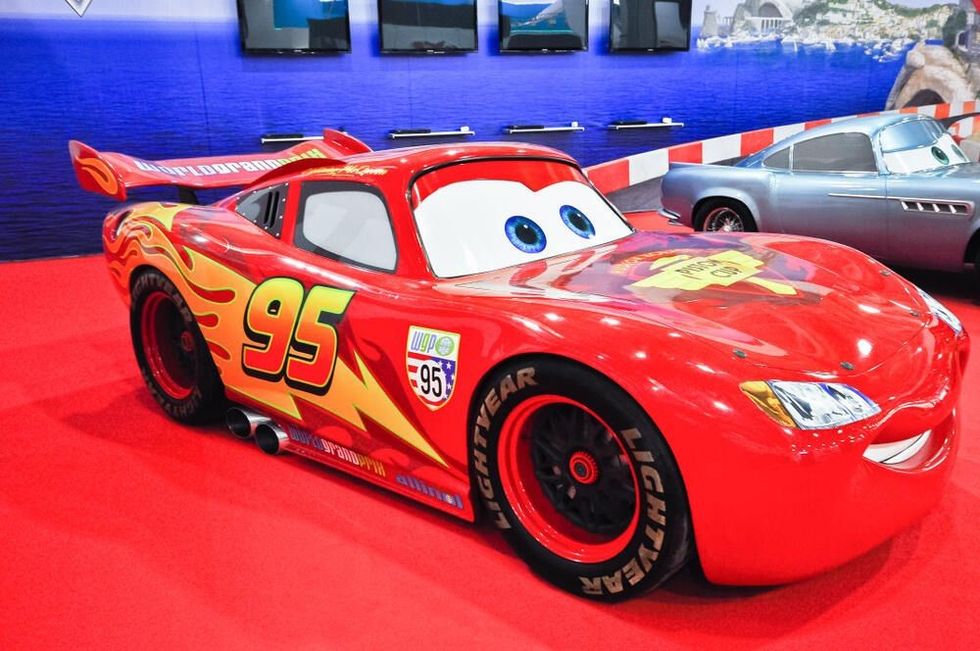 CARS animated movie Cartoon Figure of Lightning McQueen at 4th Moscow International Automobile Salon