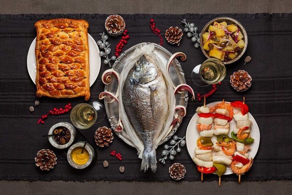 Catholic traditional food fish related to the Feast