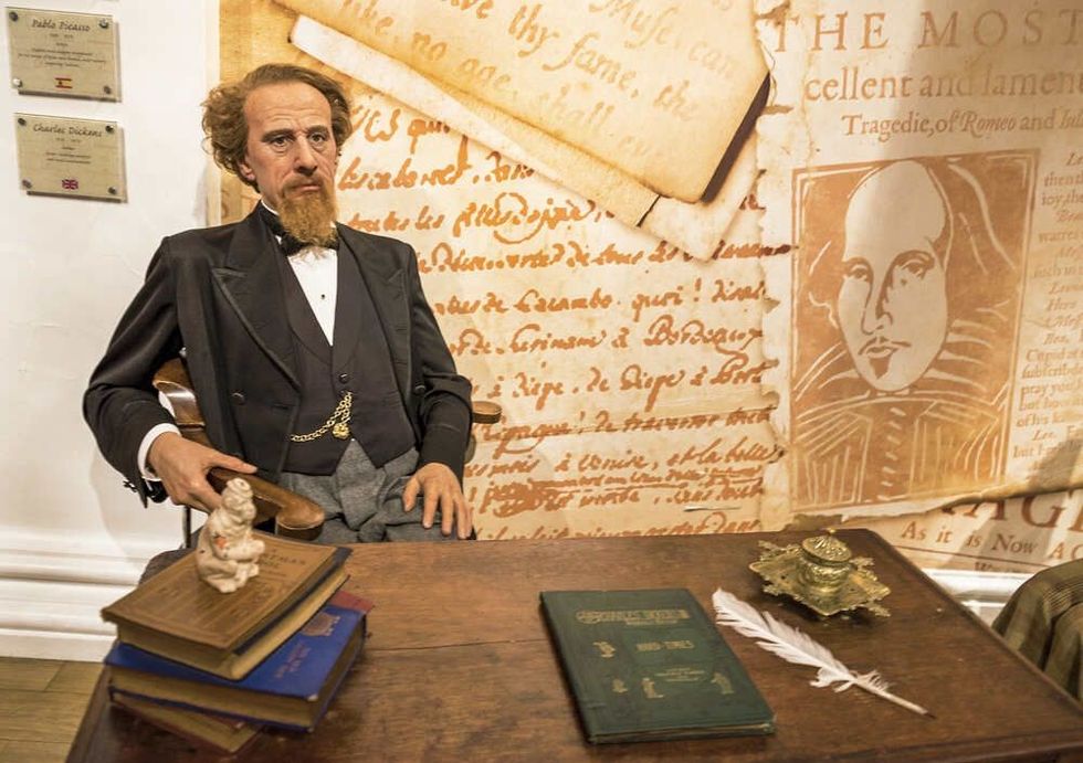 Charles Dickens wax figure in Madame Tussaud's museum