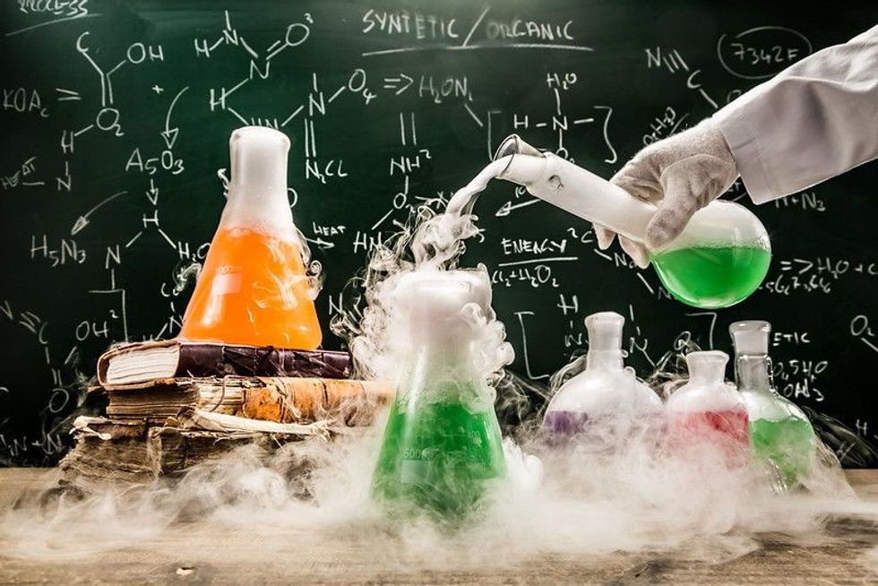 Chemistry lab with chemicals