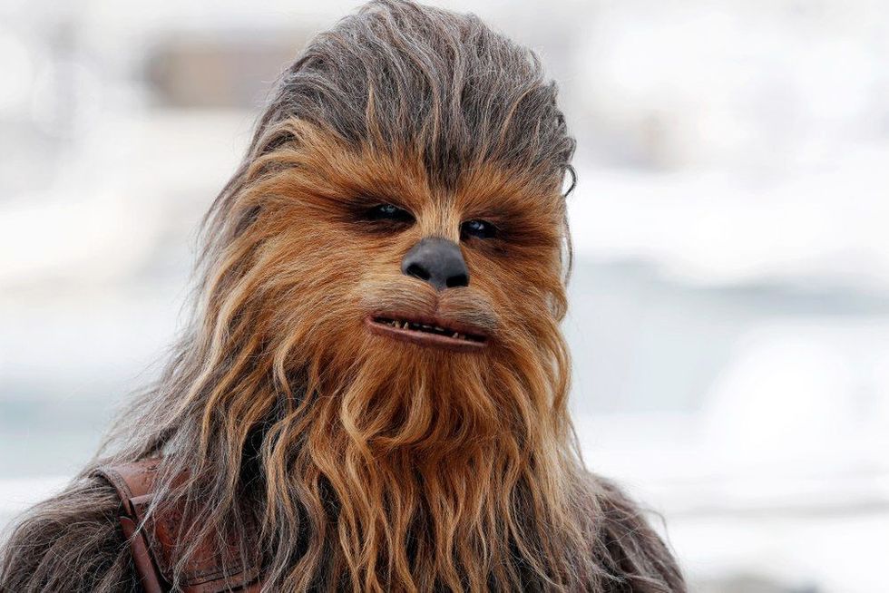 Chewbacca attends the photo-call of 'Solo: A Star Wars Story' during the 71st Cannes Film Festival in Cannes, France.