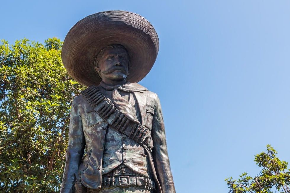 Chicano Park statue of General Emiliano Zapata in the Barrio Logan neighborhood.