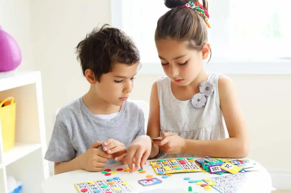 Children doing maths homework