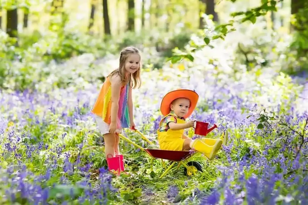 Children enjoying the outside in Purley