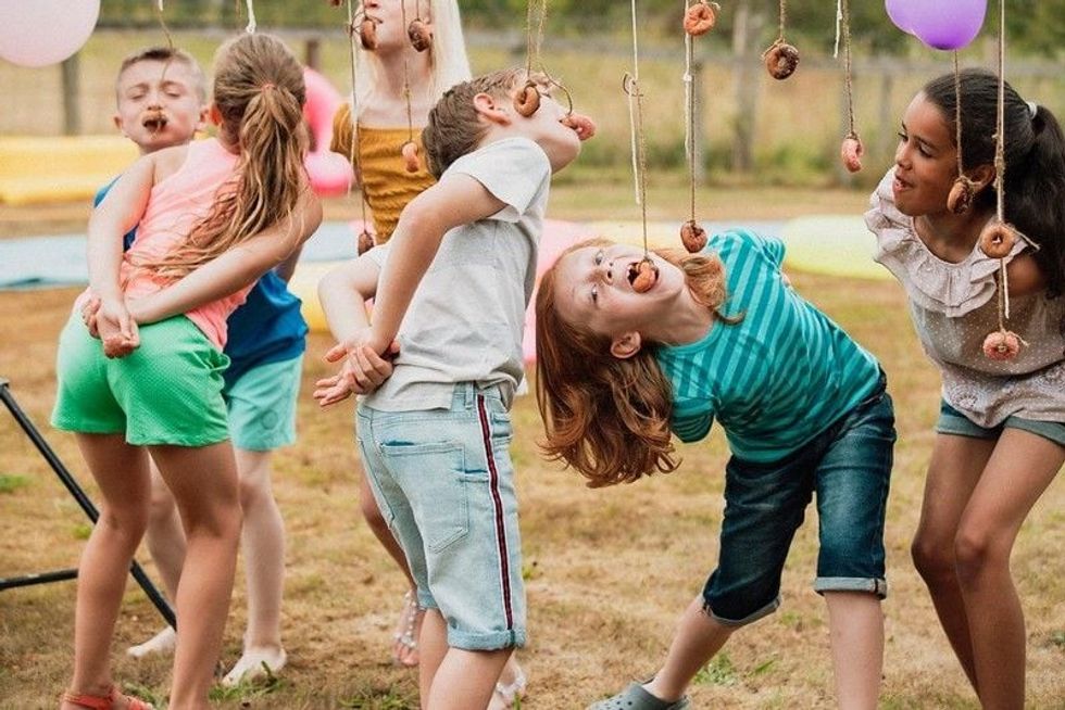 Children playing summer party games