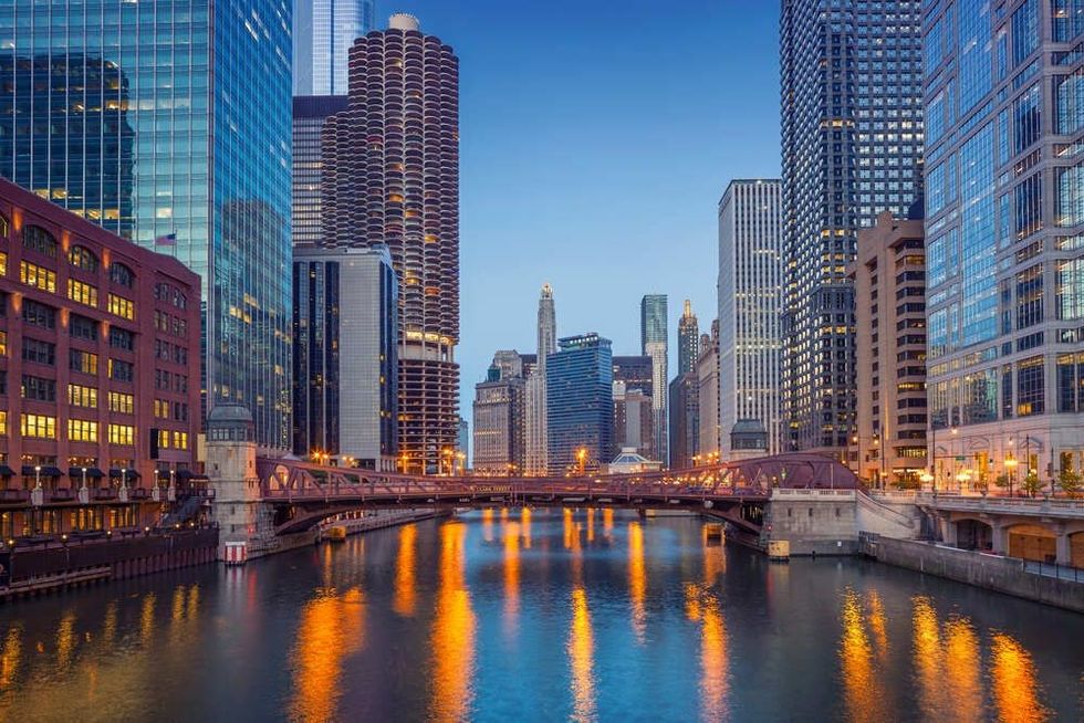 Cityscape of the city Chicago where the movie is originally set in
