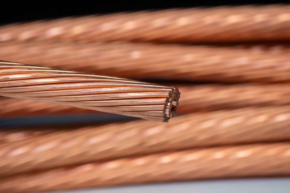 Close up of copper wires