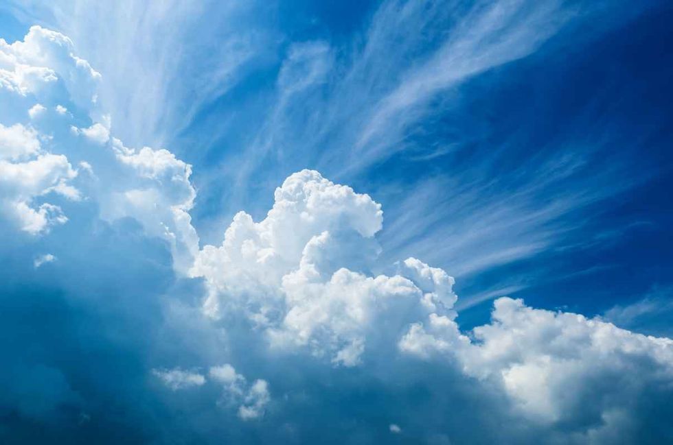 Clouds in blue sky