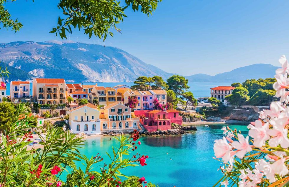 Colorful village of Assos in Kefalonia