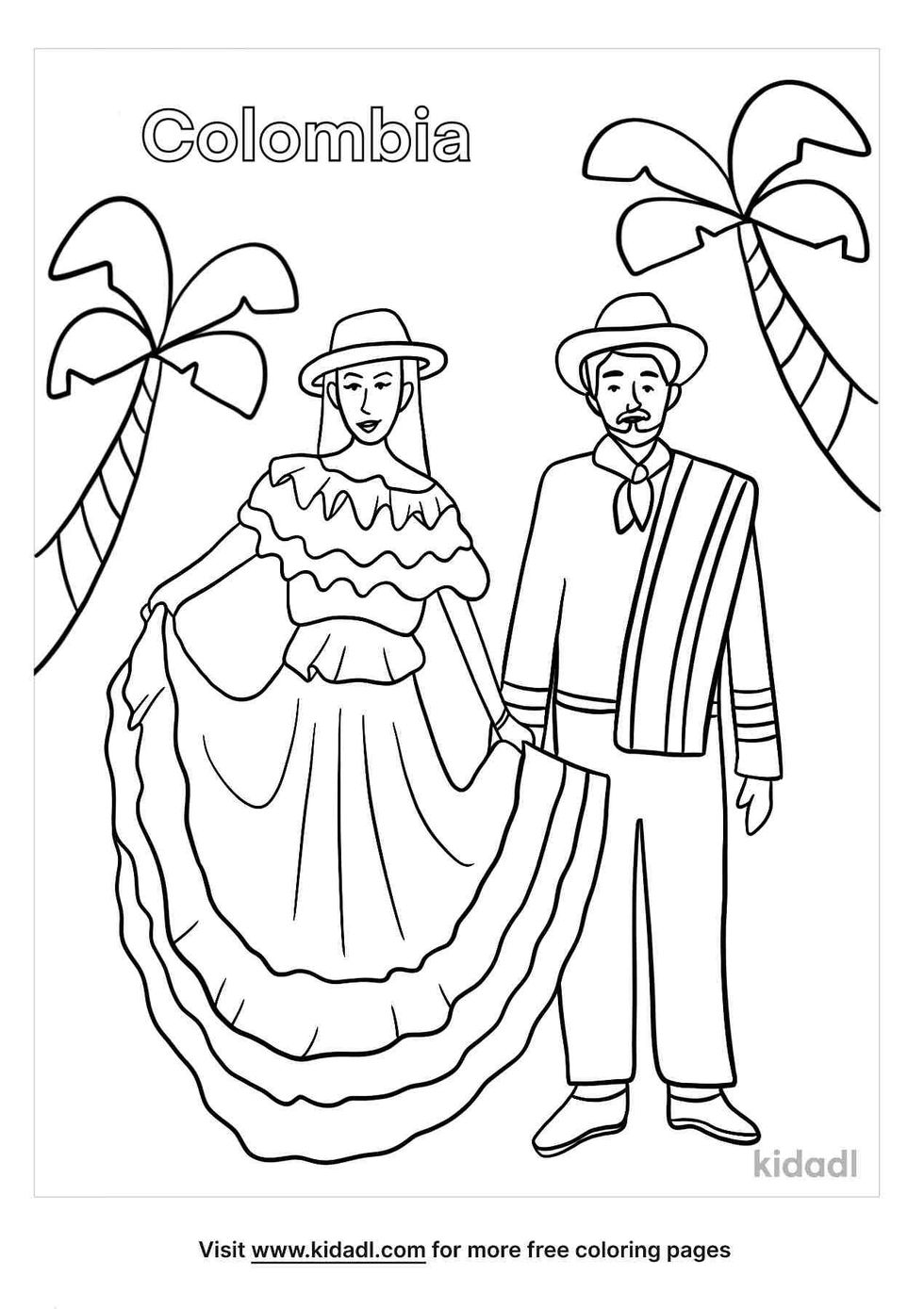 coloring page that have colombia
