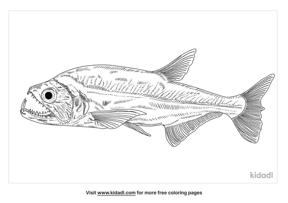 coloring page that have vampire fish