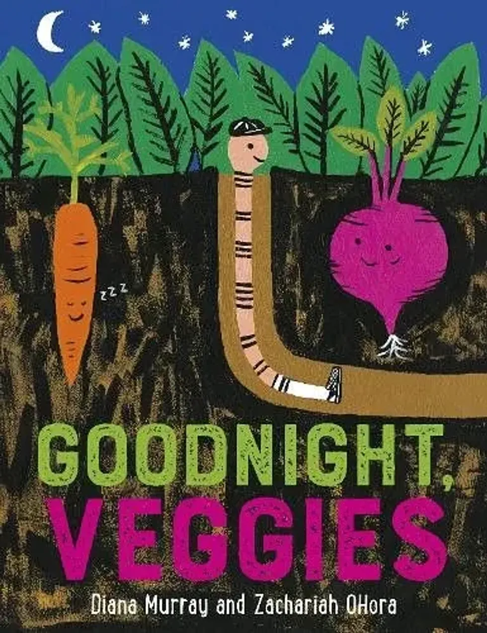 Cover of 'Goodnight, Veggies' by Diana Murray.